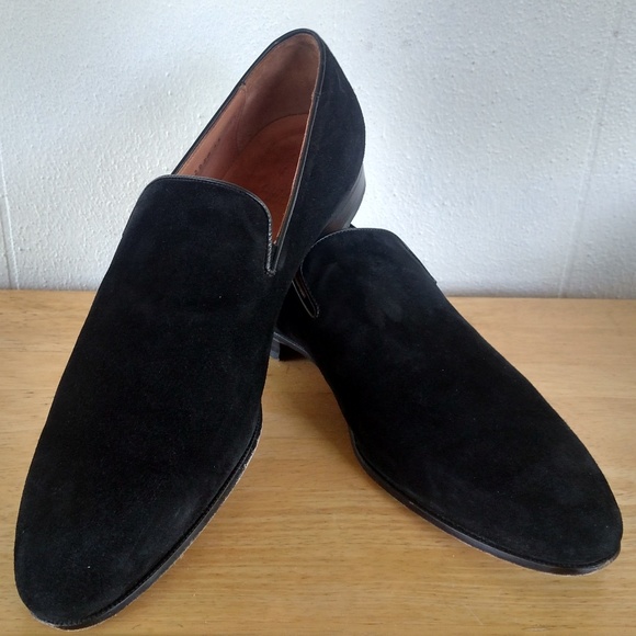 Dunhill London Black Suede Formal Shoes 